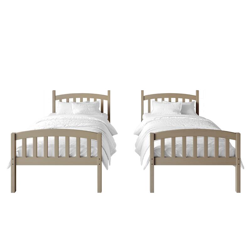 CraftPorch Mid-Century Twin Over Twin Bunk Bed