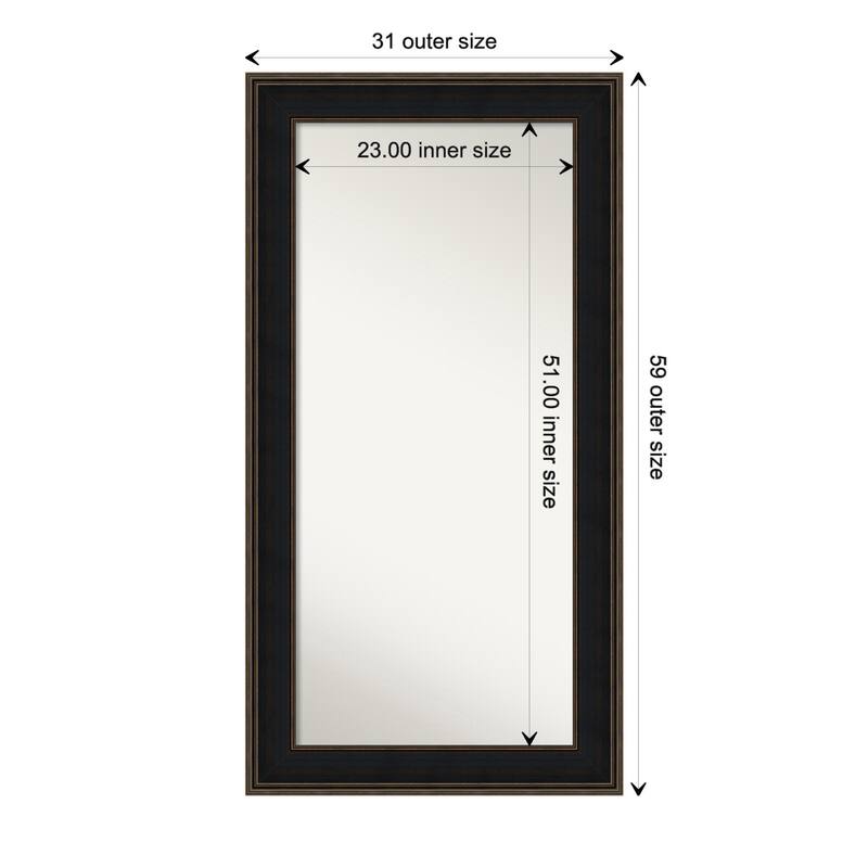 Wall Mirror Choose Your Custom Size-Oversized, Mezzanine Espresso Wood
