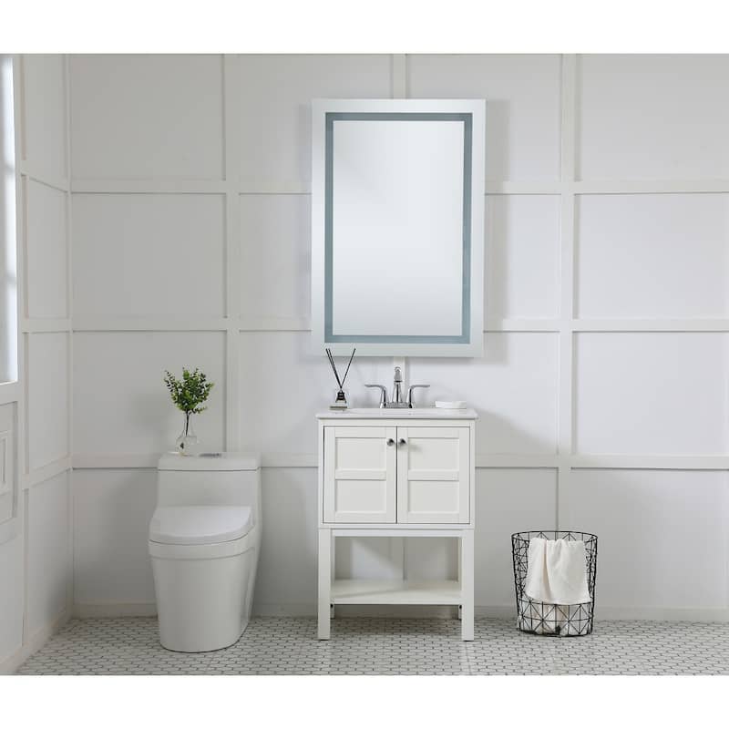 Avalon 27" x 40" Hardwired LED mirror - Silver