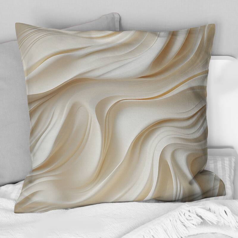 Designart "Sculptural Elegance II" Abstract Printed Throw Pillow - 16 x 16