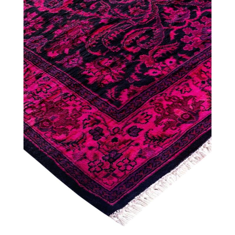 Contemporary Overdyed Wool Hand Knotted Runner - 2' 7" x 10' 4"
