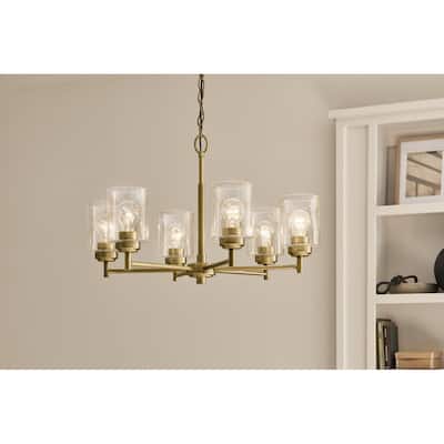 Kichler Lighting Winslow 26 in. 6-Light Natural Brass Chandelier - 26 in