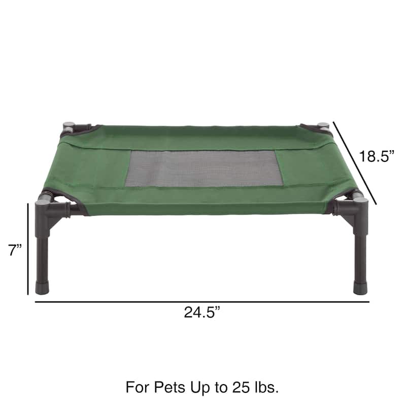 Petmaker Steel Frame Elevated Dog Bed with Non-Slip Feet - Indoor/Outdoor Puppy Cot for Pets