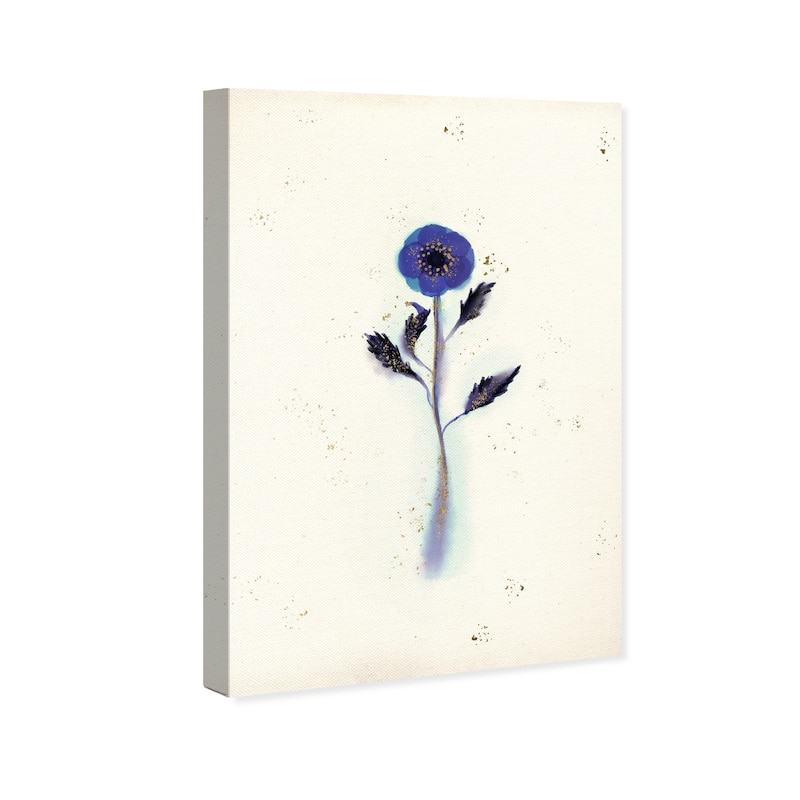 Wynwood Studio Canvas Floral and Botanical Simply Blue Anemone White and Wall Art Canvas Print