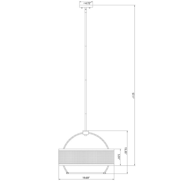 Maxax 5 - Light Unique Drum Chandelier