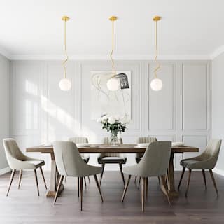 Acroma Globe Pendant with White Jade Glass