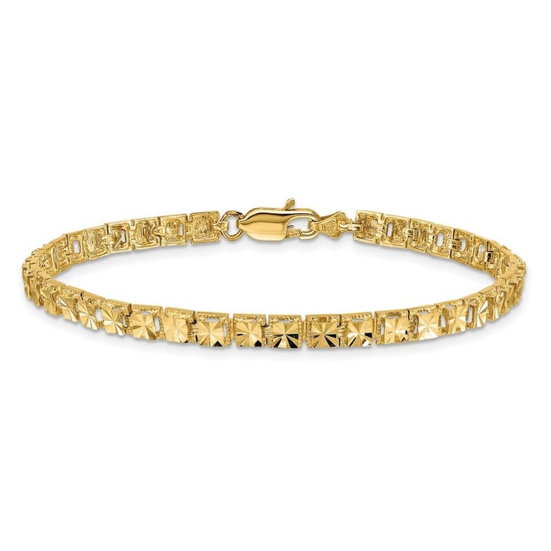 Curata 14k Sparkle Cut Bracelet 7.25 Inch