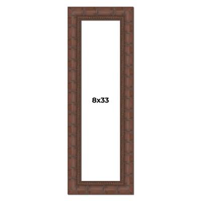 8x33 Frame Pewter Solid Wood Picture Frame Width 1.625 Inches | Interior Frame Depth 0.6875 Inches