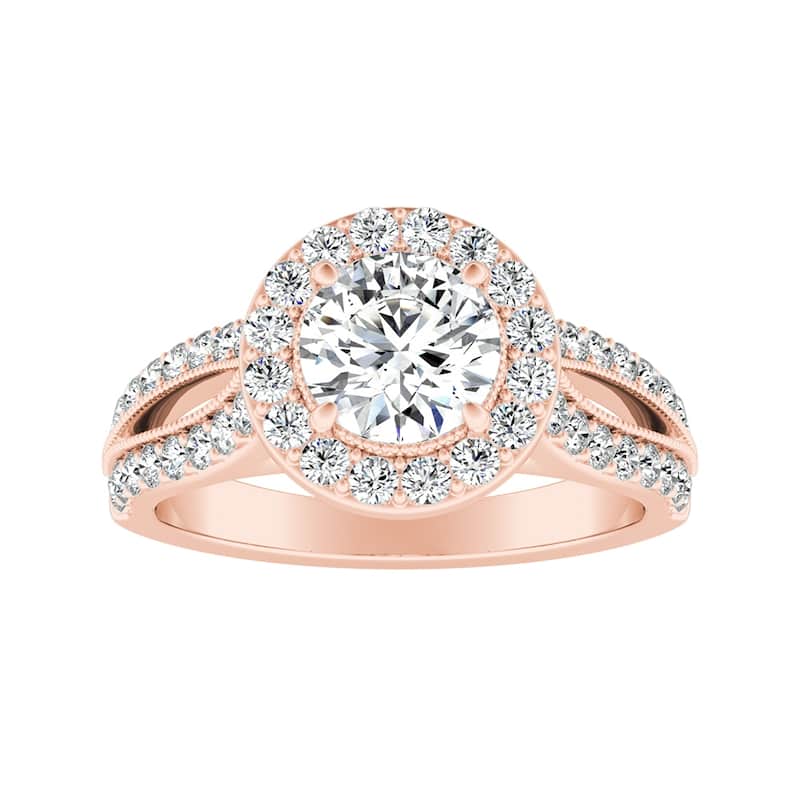 Auriya 14k Gold Vintage 1 carat TW Halo Diamond Engagement Ring (G-H, VS1-VS2)