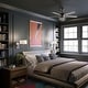 preview thumbnail 4 of 8, Carrick Collection One-Light Brushed Nickel Summer Linen Shade Transitional Wall Light - 10 in x 10.87 in x 11.75 in