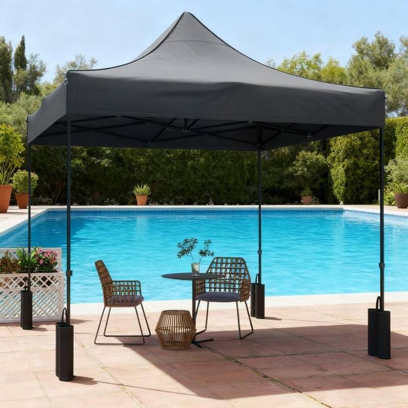 GDFStudio - Outdoor 10'x10' Easy Setup Pop Up Canopy Replacement Top with 4 Sand Bags & UPF50+ Oxford Fabric