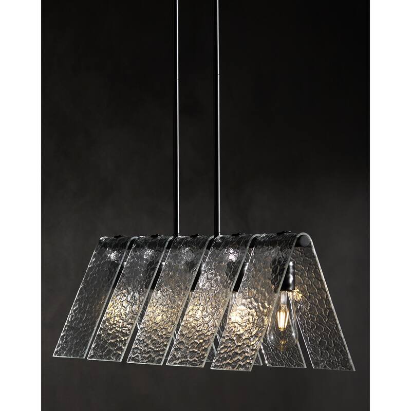 Livabliss Vitracis Modern Chandelier - 38"L x 10"W x 13"H