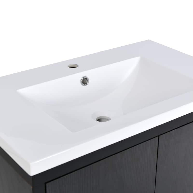 GDFStudio - Maren Sink Rectangular Resin Single Hole Bathroom Vanity Top