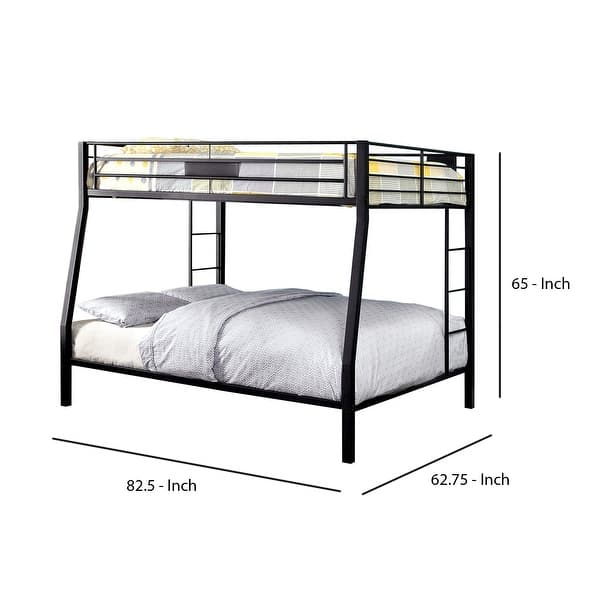 Claren Twin/Queen Bunk bed in Industrial Style