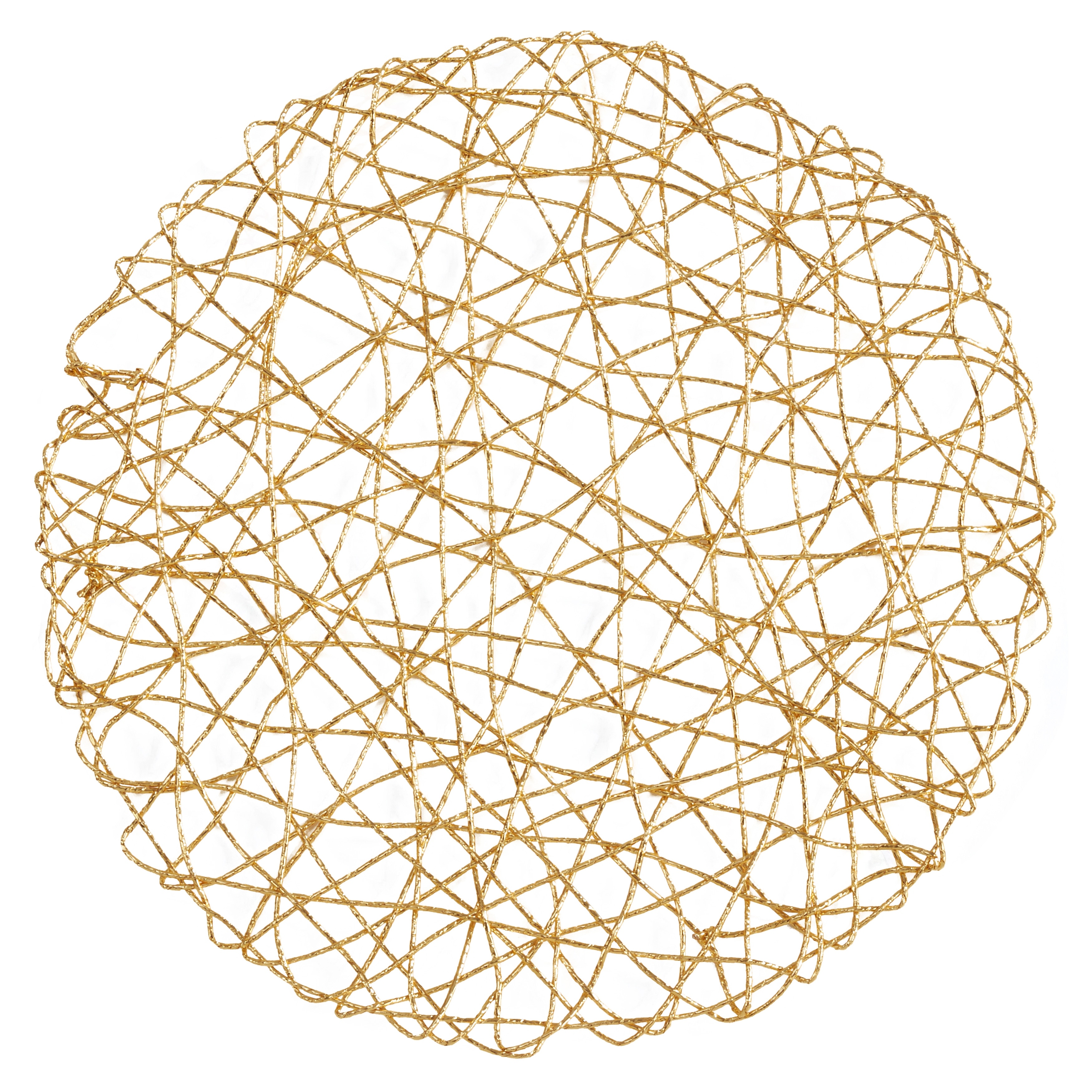 Round Placemats With Wire Nest Design (Set of 4)