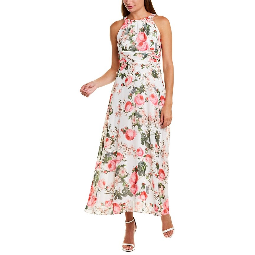 rose color maxi dress