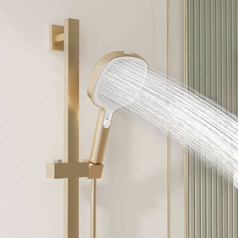 Modland Bathtub Faucet 2-Function Shower System with 3 Modes Handheld Shower,Height Adjustable Shower Slide Bar