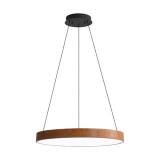 Wry Lighting Anello Integrated LED Pendant in Walnut - Brown