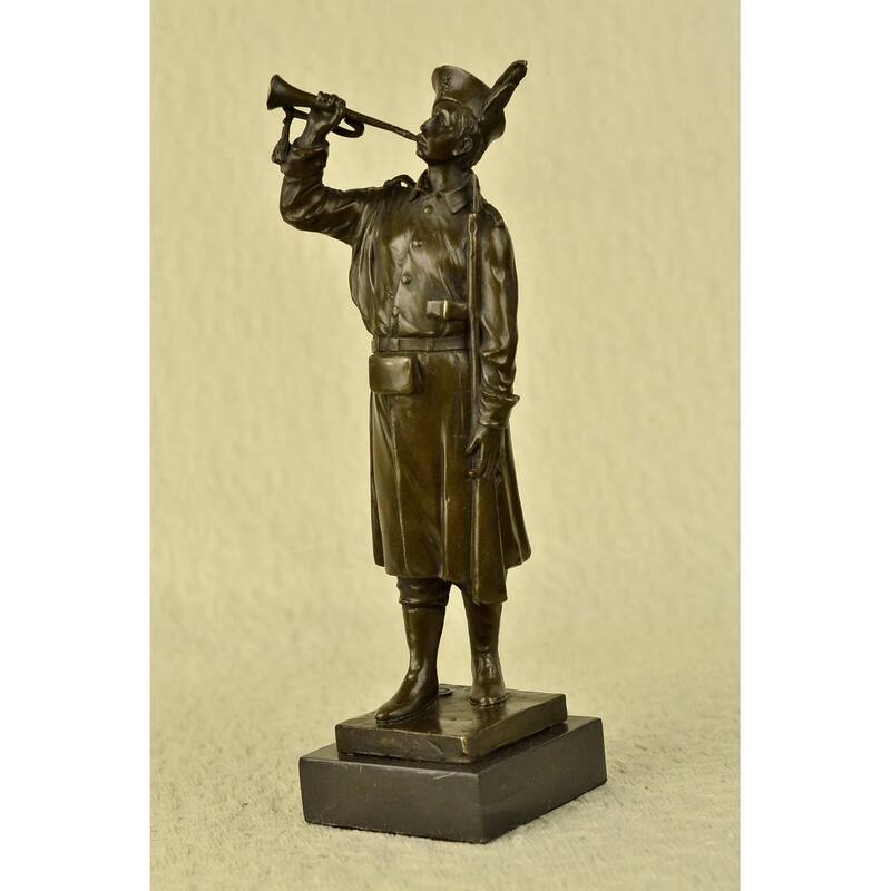 Russian Emperor Guard 100 Percent Solid Bronze Sculpture Statue Figurine Figure