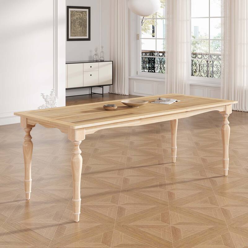 82.7inch Extendable Dining Table with 23.6inch Removable Leaf