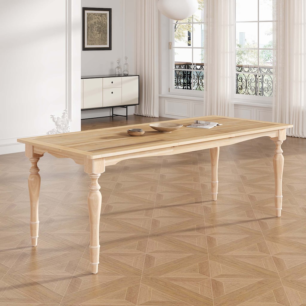 82.7inch Extendable Dining Table with 23.6inch Removable Leaf