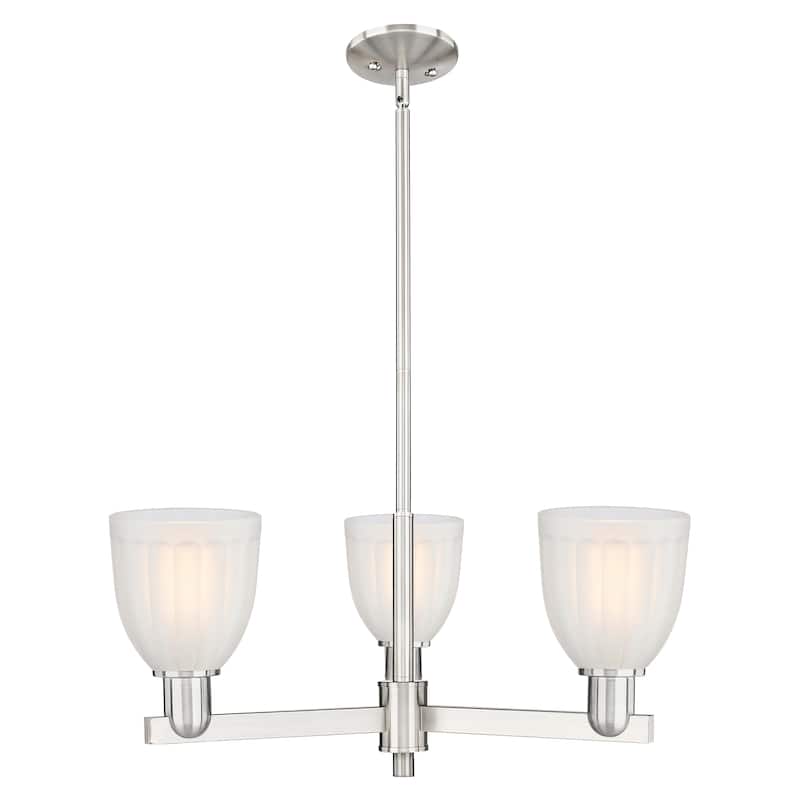 Innovations Lighting Endless Possibilities Arcadia - Brookfield - 3 Light 28" Stem Hung Chandelier - Satin Nickel