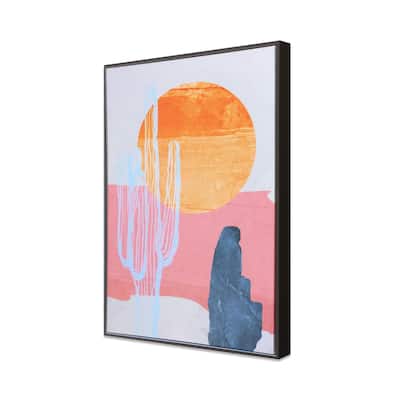 Wild Badlands Hand Painted Giclee Framed Print