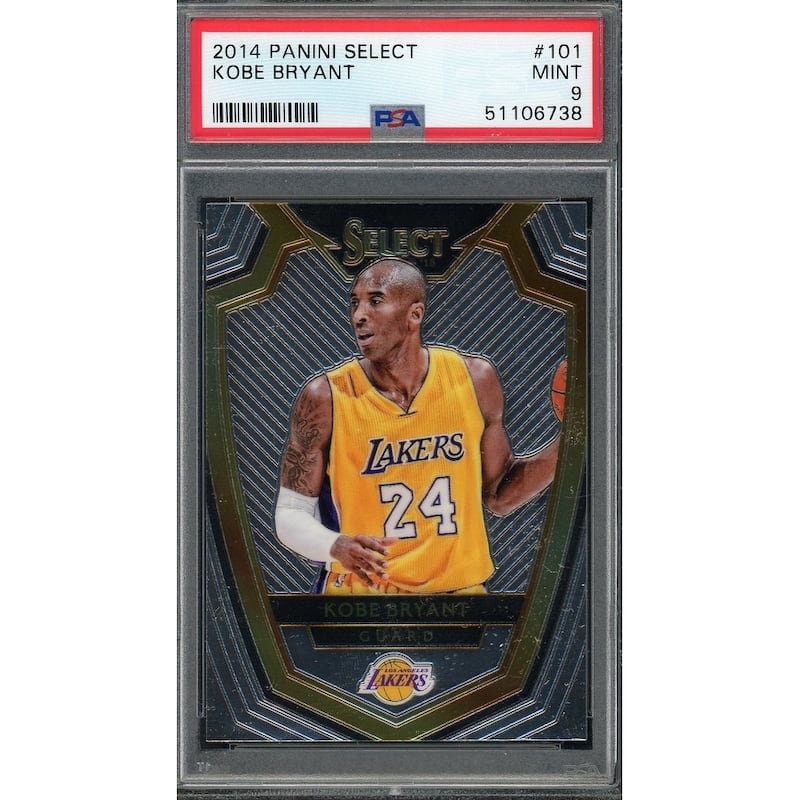 Kobe Bryant 2014 Panini Select Basketball Card #101 Graded PSA 9 - 8'6" x 11'6"