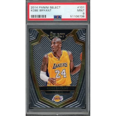 Kobe Bryant 2014 Panini Select Basketball Card #101 Graded PSA 9 - 8'6" x 11'6"