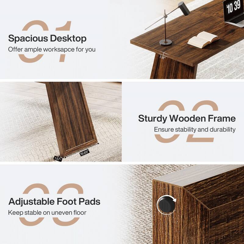 70.87-Inch Executive Desk, Modern and Retro