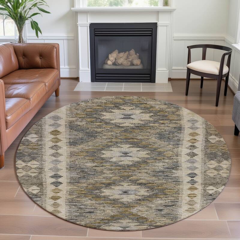 Premium Washable Super Soft Global Boho Mayfield Rug - Beige - 8' x 8'