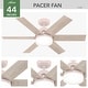 preview thumbnail 4 of 24, Hunter 44" Pacer Ceiling Fan with LED Light Kit and Handheld Remote - Modern Farmhouse, Transitional