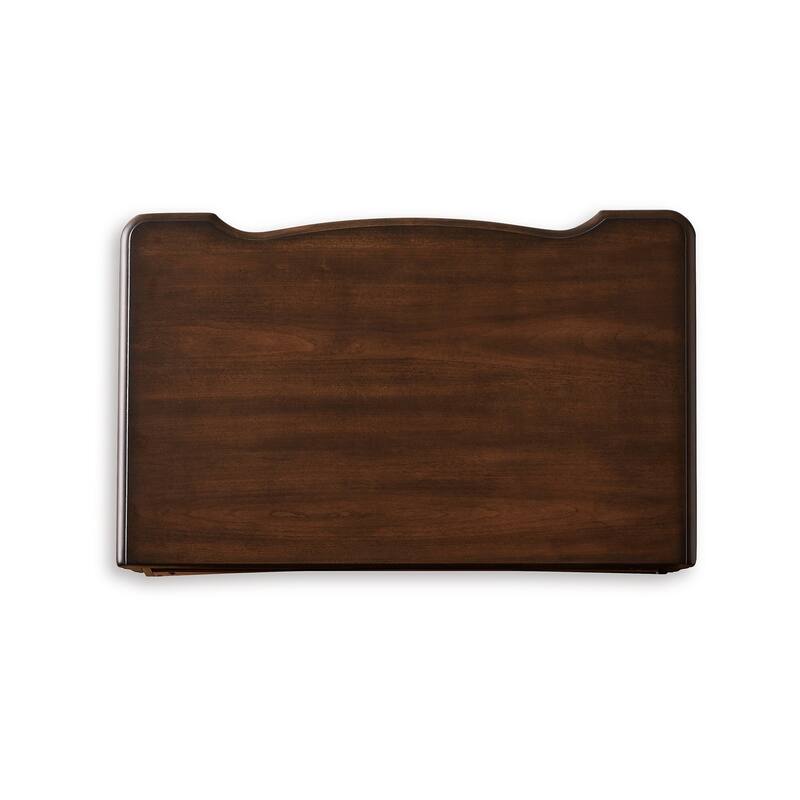 Laon Nightstand, 3 Drawer, Bronze, 29 Inch Cherry Brown Solid Hardwood
