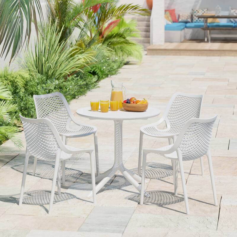 Frond and Form 31.5" Outdoor Round Dining Table