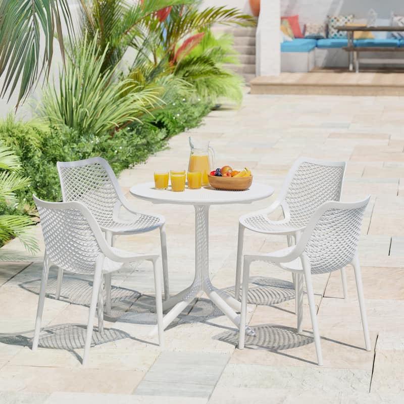 Frond and Form 4-Person Outdoor Round Dining Set