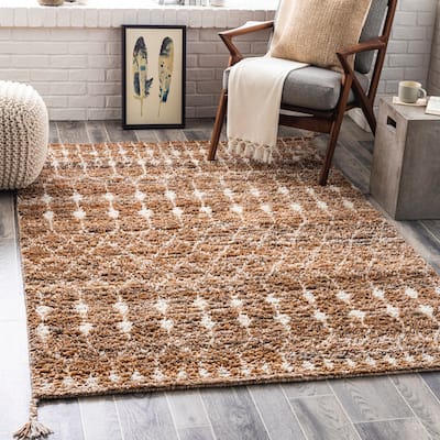 Parvi Handmade Outdoor Safe Boho Recycled PET Area Rug