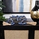 preview thumbnail 1 of 17, Glass Handmade Round Long Beaded Garland with Tassel with Knotted Brown Jute Dark Blue
