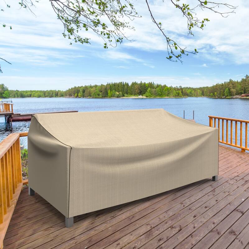 Budge StormBlock™ Mojave Black Ivory Patio Sofa Cover Multiple Sizes