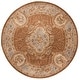 preview thumbnail 11 of 11, SAFAVIEH Handmade Empire Taryn Traditional Oriental Wool Rug 6' Round - Blue/Brown - Round