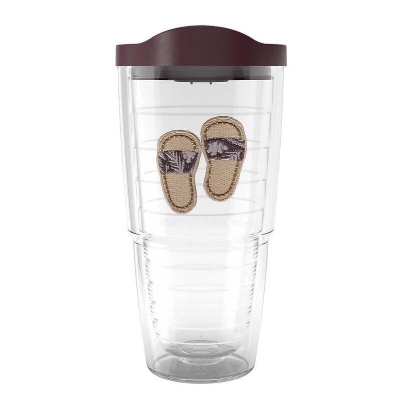 Tervis Sandy Slides Made in USA Double Walled Insulated Tumbler Travel 24oz, Brown