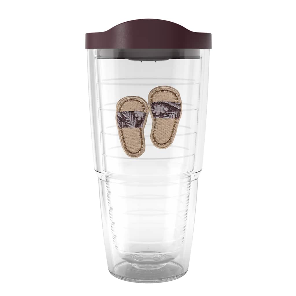 Tervis Sandy Slides Made in USA Double Walled Insulated Tumbler Travel 24oz, Brown
