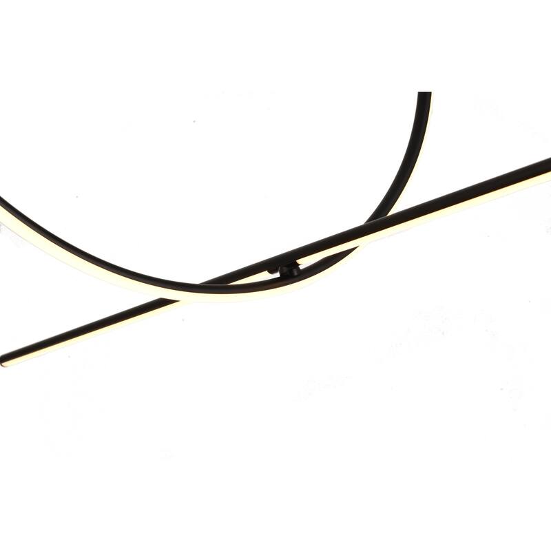 2 Light Chandelier Island Style, Black Metal Crystal Embellishment, Ceiling Light Fixture, Modern Hanging Lamp - 59