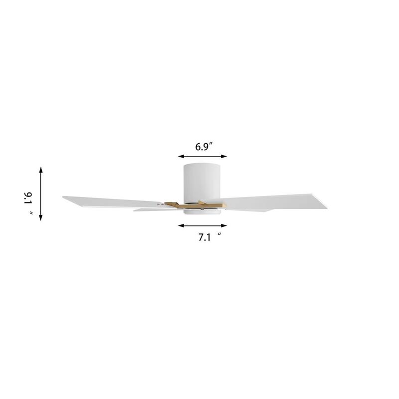 48Inch 4 Two-color Fan Blades Dc Motor Indoor Ceiling Fan With Remote