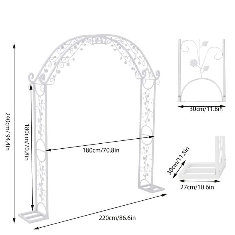 Outdoor Metal Garden Arch Trellis Pergola Wedding Stand - On Sale - Bed ...