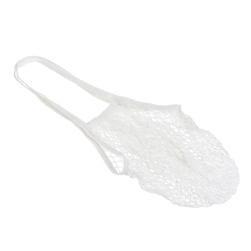 Cotton Mesh Bag, 14.96x12.2" Long Handle Mesh Net String Grocery Bags