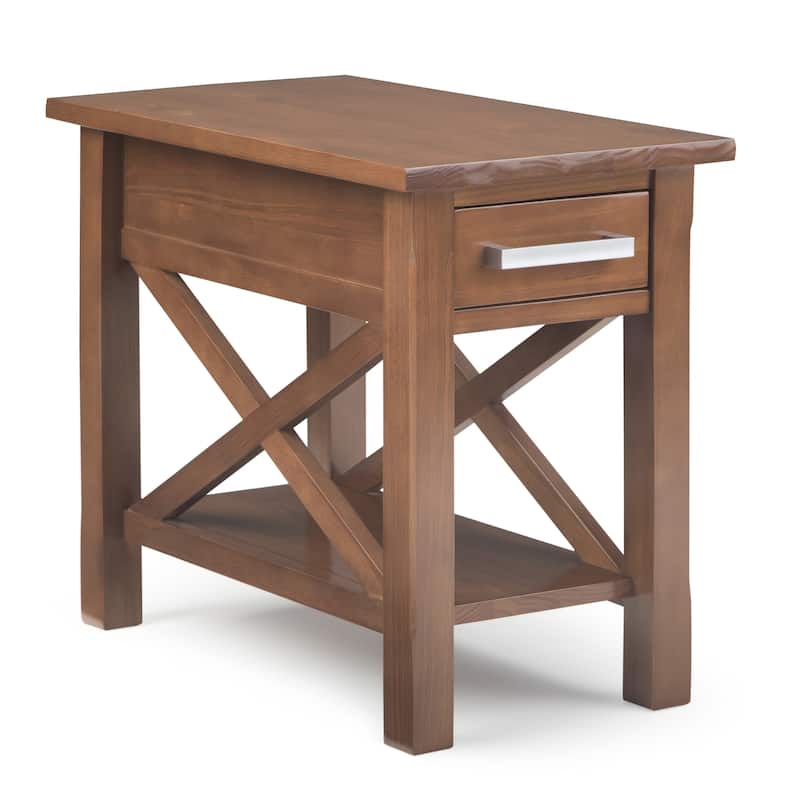 WYNDENHALL Waterloo SOLID WOOD 14 inch Wide Rectangle Contemporary Narrow Side Table - 14 inch Wide