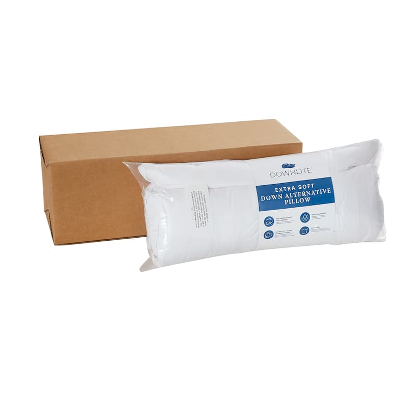 Extra Soft Cotton Damask Down Alternative Stomach Sleeper Pillow