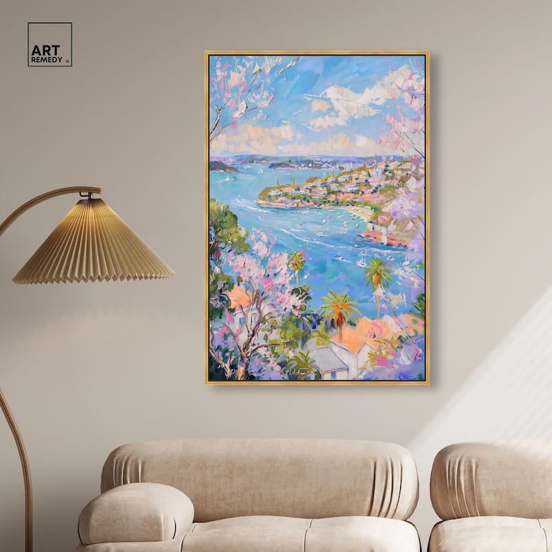 Hillside Harbor View I Canvas by Art Remedy