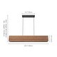 preview thumbnail 8 of 9, 6-Light Farmhouse Black Linear Wood Pendant Light Kitchen Island Lighting - 39.37 in. W x 4.65 in. D x 5.91 in. H