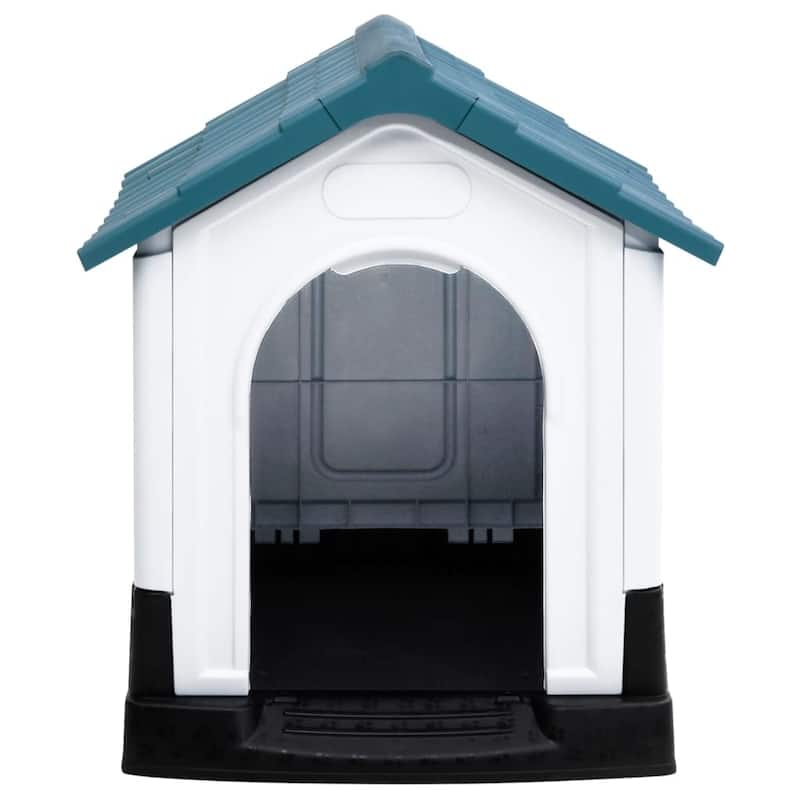 vidaXL Dog House Garden Dog Kennel Small Pet Cage Puppy Shelter Polypropylene - 22.4" x 26.8" x 26"